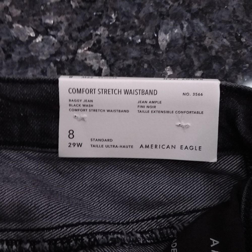 Women's American Eagle High Rise Baggy Jean Size 8R-29W New with Tags